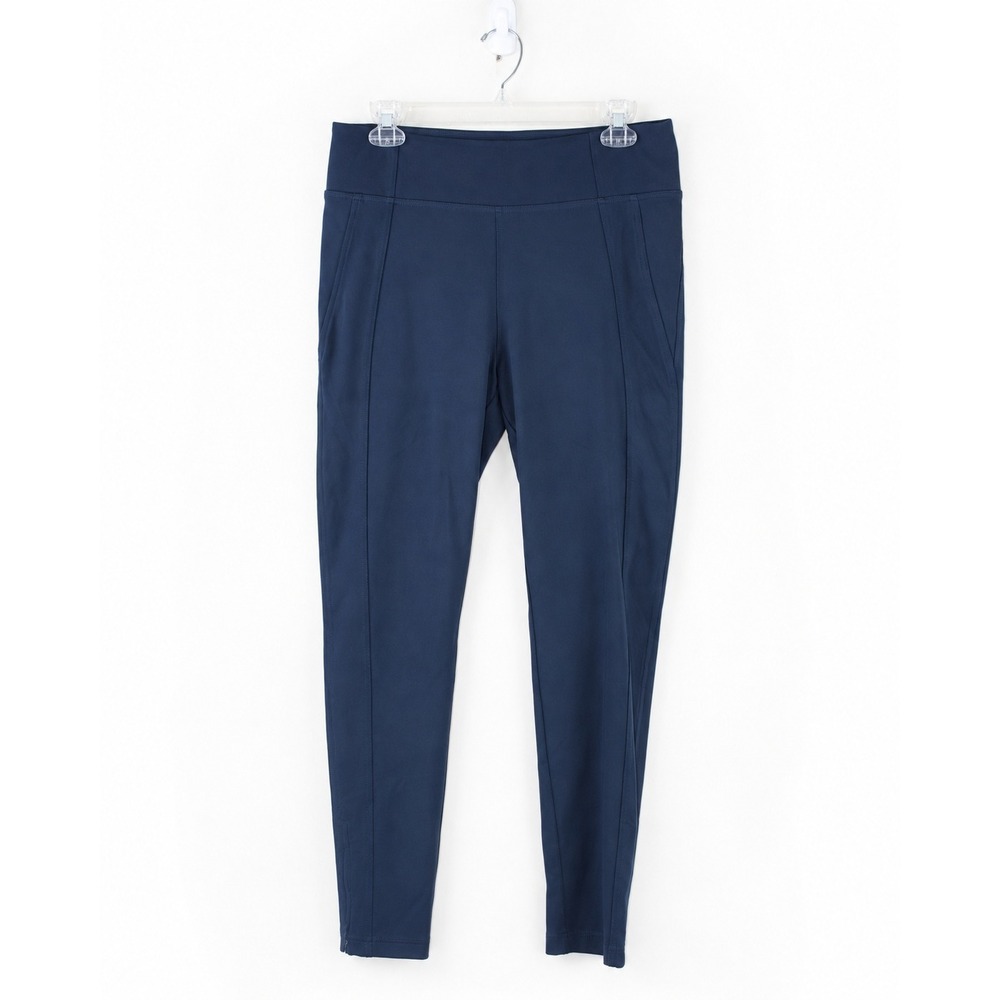 Athleta Headlands Hybrid Trek Tight Navy Blue Hiking Leggings Women Large L